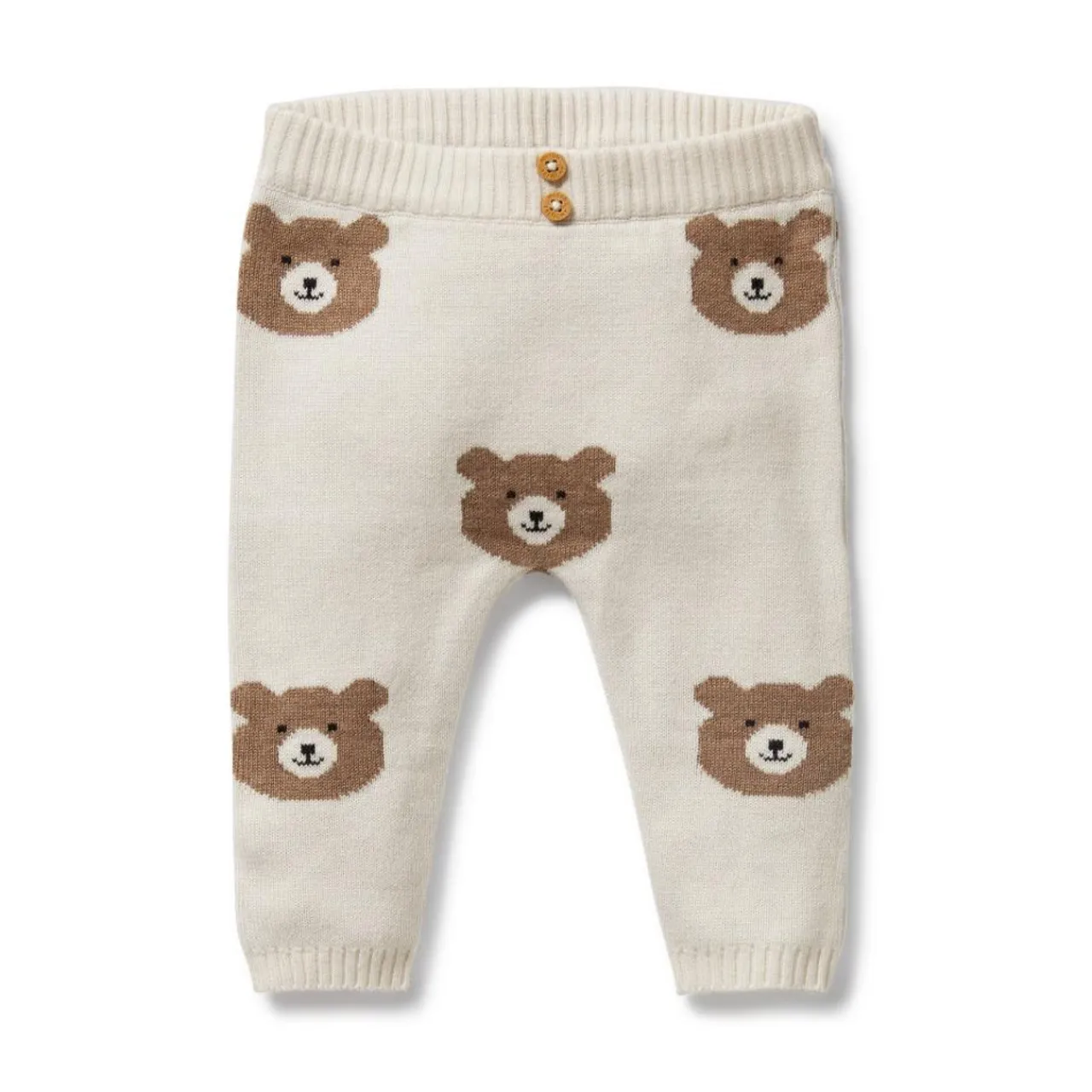 Tops & Pants*Wilson + Frenchy Wilson & Frenchy Organic Knitted Jacquard Legging Beary Cute