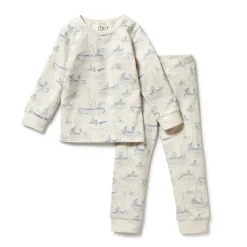 Sleepwear & Pjs*Wilson + Frenchy Wilson & Frenchy Organic Long Sleeve Pyjamas Sail Away