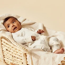 Sleepwear & Pjs*Wilson + Frenchy Wilson & Frenchy Organic Pointelle Zipsuit with Feet