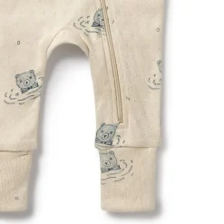 Sleepwear & Pjs*Wilson + Frenchy Wilson & Frenchy Organic Pointelle Zipsuit with Feet