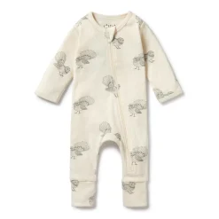 Sleepwear & Pjs*Wilson + Frenchy Wilson & Frenchy Organic Pointelle Zipsuit with Feet