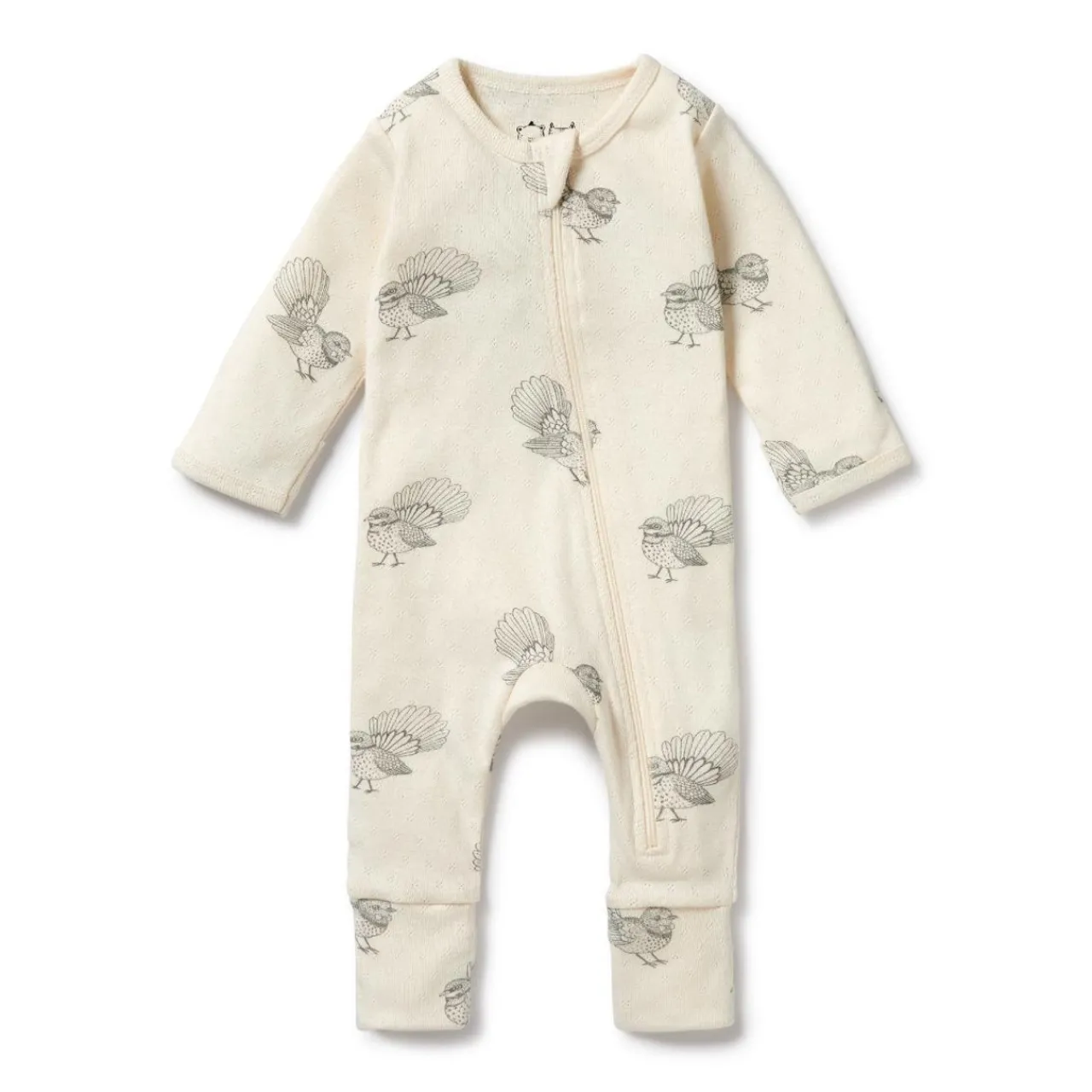 Sleepwear & Pjs*Wilson + Frenchy Wilson & Frenchy Organic Pointelle Zipsuit with Feet