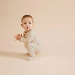 Sleepwear & Pjs*Wilson + Frenchy Wilson & Frenchy Organic Stripe Rib Zipsuit with Feet