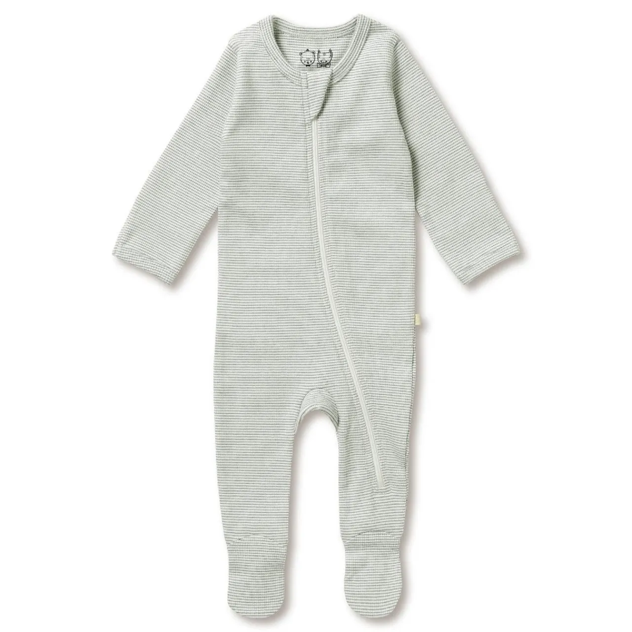 Sleepwear & Pjs*Wilson + Frenchy Wilson & Frenchy Organic Stripe Rib Zipsuit with Feet