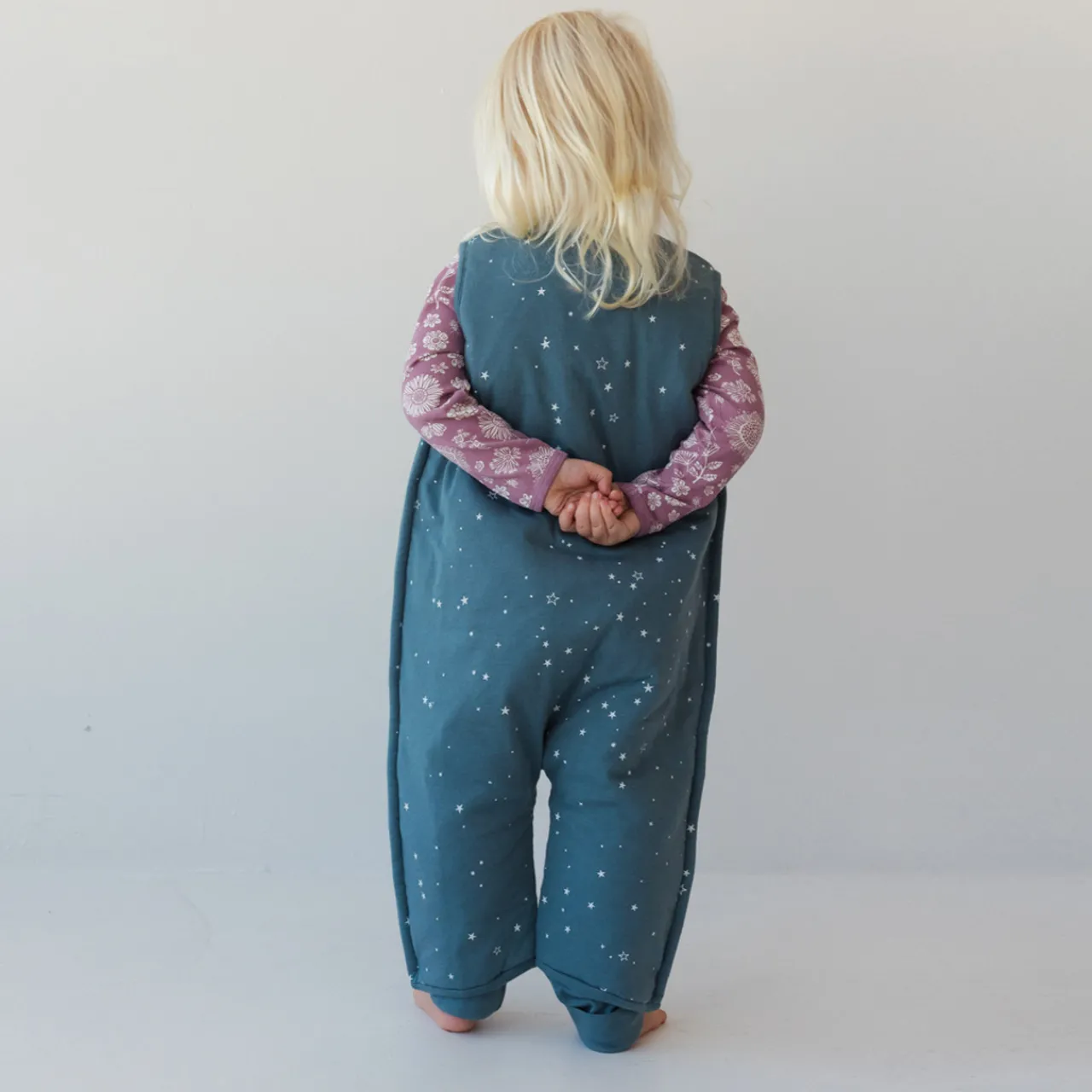 Sleeping Suits*Woolbabe Duvet Sleeping Suit - Discontinued Pine Stars