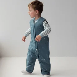 Sleeping Suits*Woolbabe Duvet Sleeping Suit - Discontinued Pine Stars