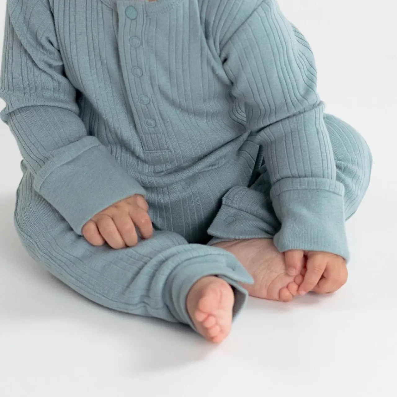 Sleepwear & Pjs|Merino Clothing & Sleepwear*Woolbabe Merino/Organic Cotton Long Sleeve Henley Suit - Daydream Collection
