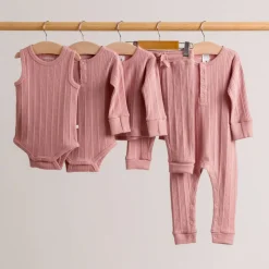 Sleepwear & Pjs|Merino Clothing & Sleepwear*Woolbabe Merino/Organic Cotton Long Sleeve Henley Suit - Daydream Collection