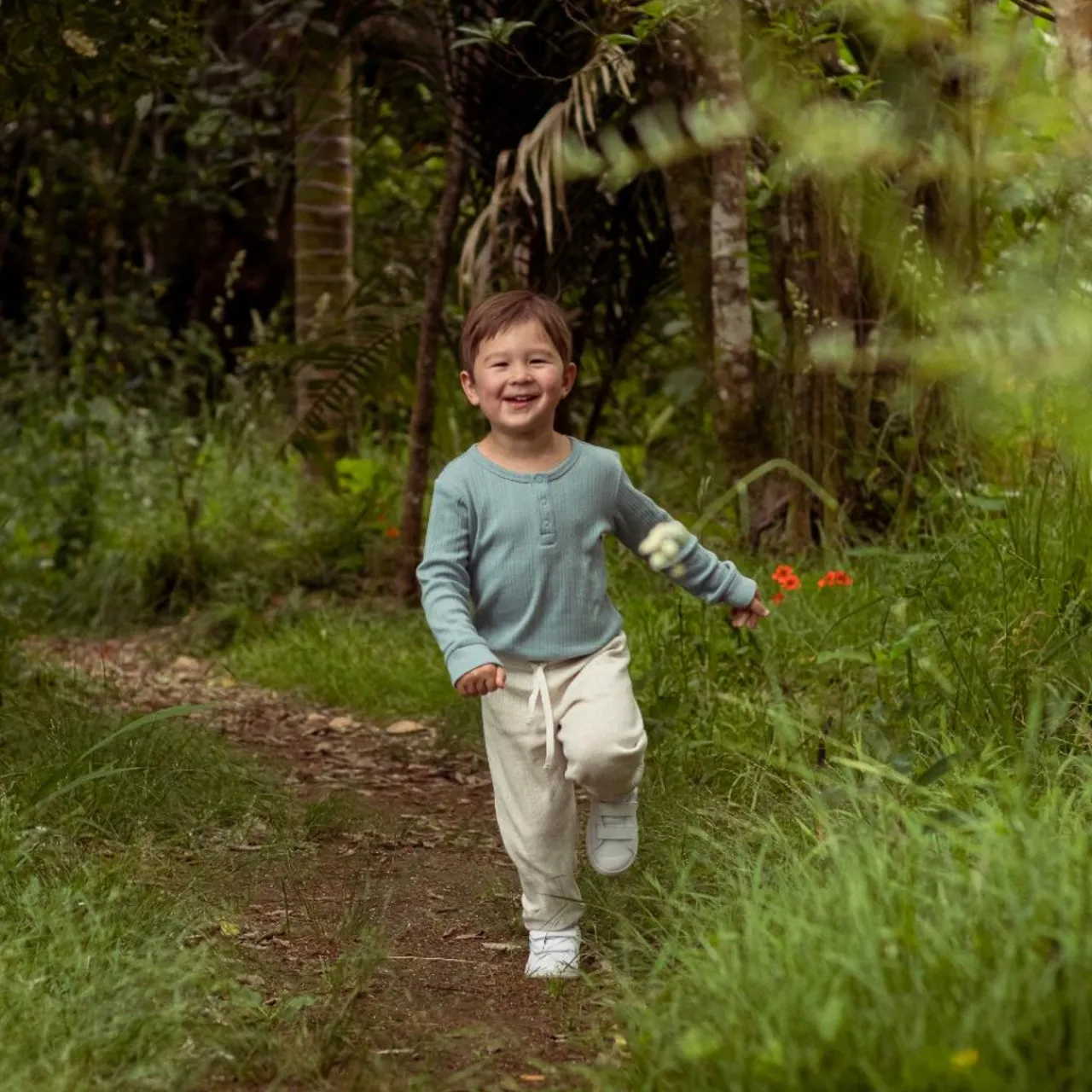 Merino Clothing & Sleepwear|Bodysuits & Singlets*Woolbabe Merino/Organic Cotton Long Sleeve Henley Bodysuit - Daydream Collection