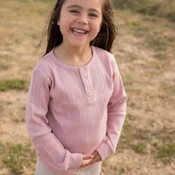 Tops & Pants|Merino Clothing & Sleepwear*Woolbabe Merino/Organic Cotton Long Sleeve Henley Top - Daydream Collection