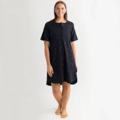 Gifts For Mum|Lounge Wear*Woolbabe Relax! Henley Nightie Night Stars