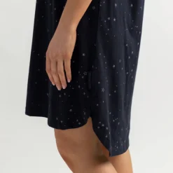 Gifts For Mum|Lounge Wear*Woolbabe Relax! Henley Nightie Night Stars