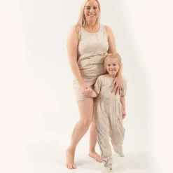 Grown Ups*Woolbabe Relax! Henley Tank - Sale Dune Sunburst