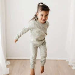 Sleepwear & Pjs*Woolbabe X BO & KO Collab Winter Pyjamas Flax Ngaru